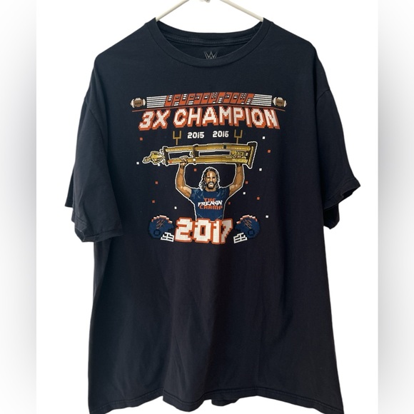 WWE Seth Rollins NERDS X UPUPDWNDWN "The Champ" T-Shirt Size 2XL - Picture 2 of 6